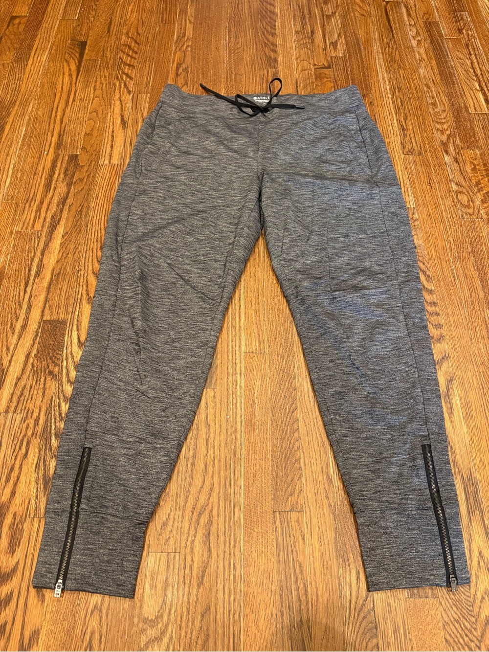 Athleta Metro Street Joggers Gray Zipper Ankle Pants Size M